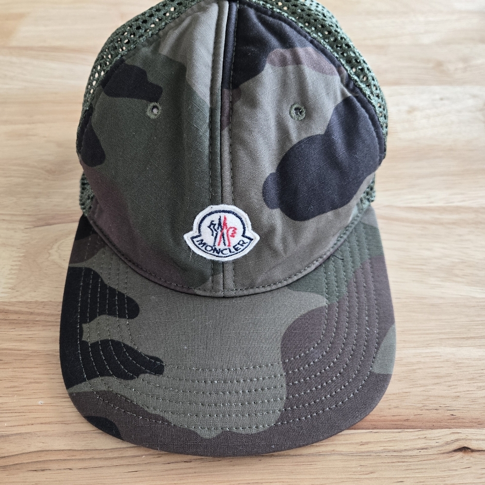 Moncler Green Camo Berretto Baseball Mesh Cap
